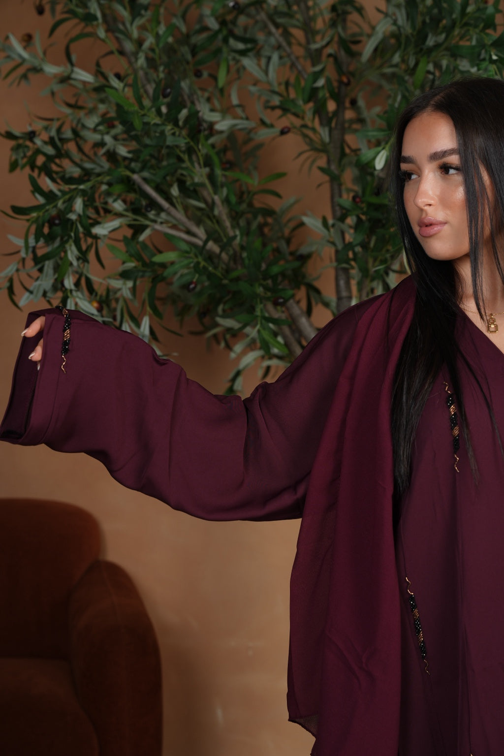 Abaya Grenat