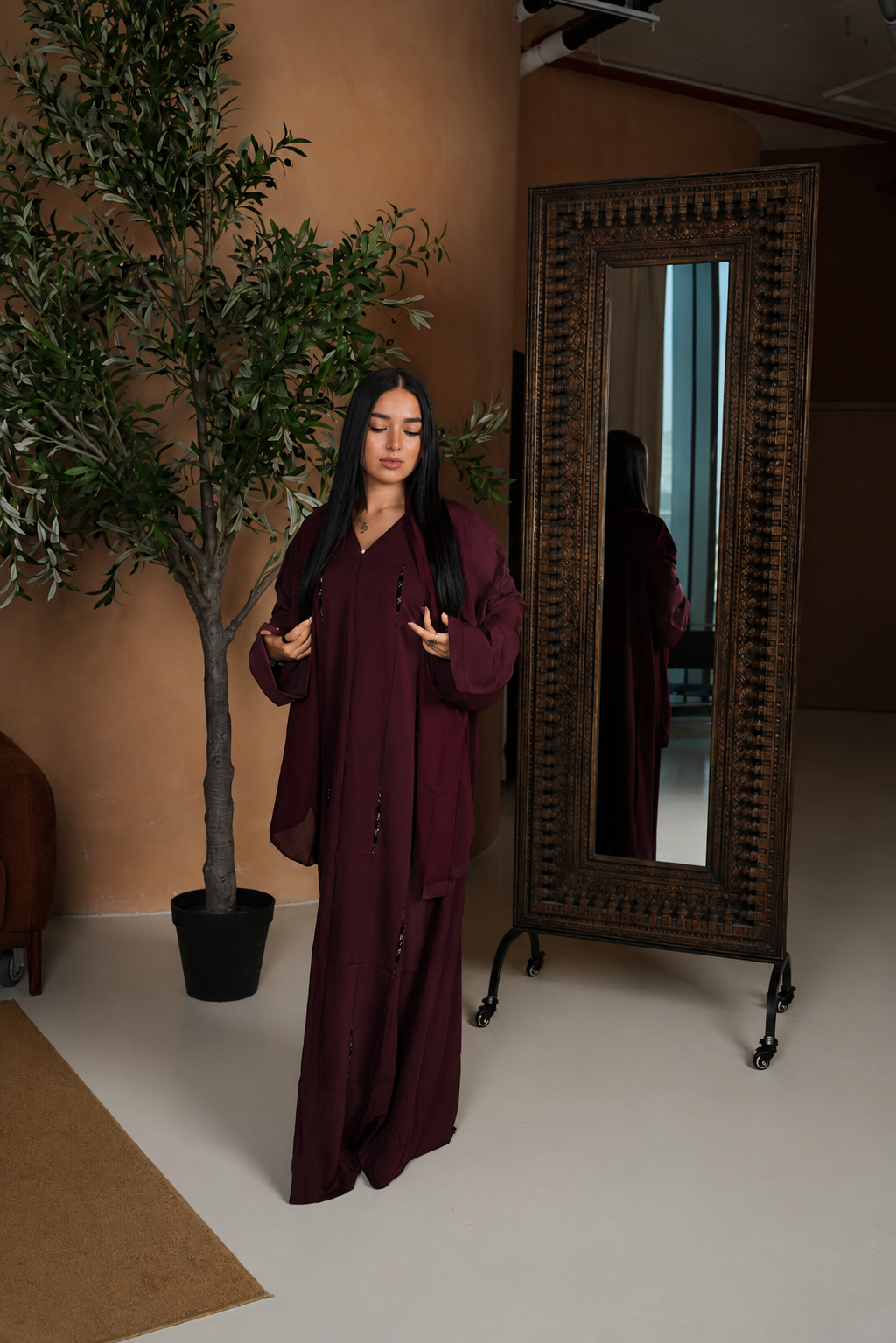 Abaya Grenat