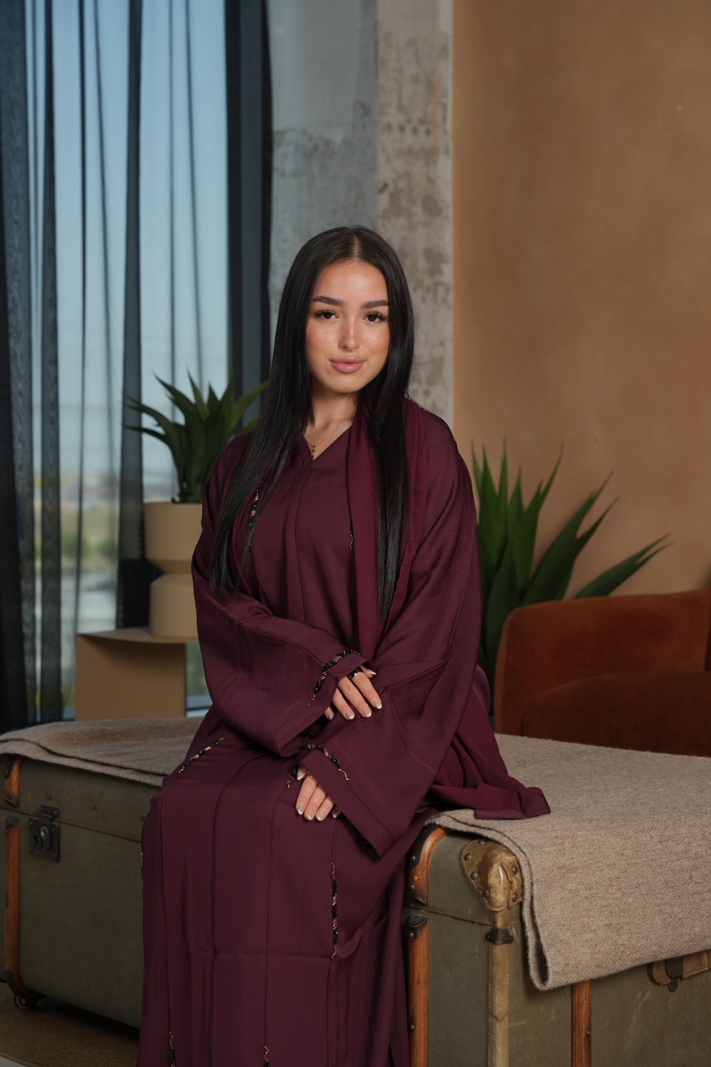 Abaya Grenat